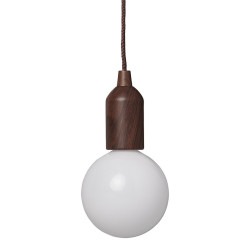 Retrolampa XL trämotiv med sladd 90cm