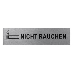 Dörrskyltar i aluminium "Nicht Rauchen" 160x40mm
