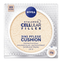 Nivea - Hyaluron CELLular Filler 3in1 Care Cushion Makeup SPF15 - Slightly covering makeup in sponge 15 g