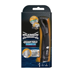 Wilkinson Sword - Quattro Titanium Precision Carbon - Shaver for men