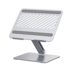 Stativ, hopfällbart stativ för laptop och surfplatta, för stående arbete, silver